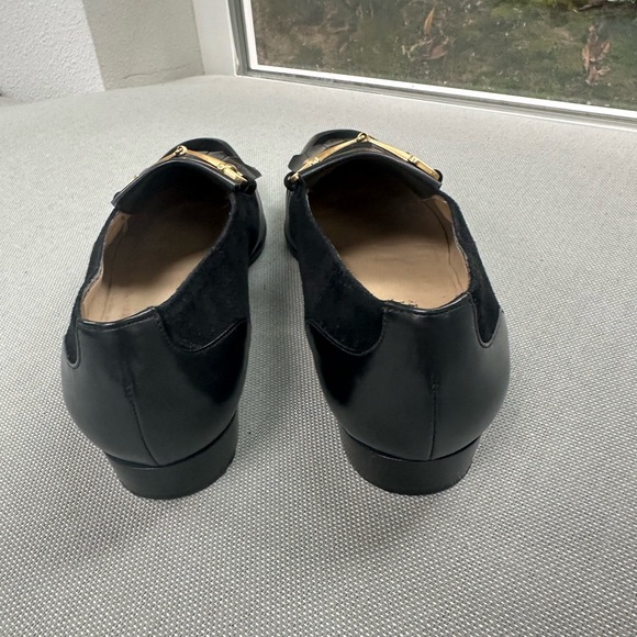 Rare Vintage GUCCI Black Loafers with Gold Horsebit - Picture 7 of 12